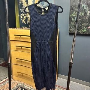 Women's Maeve Navy & Black Pencil Midi/Knee Dress from Anthropologie | Size XS
